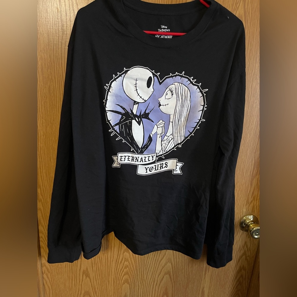 Disney Tim Burtons Nightmare Before Christmas black long sleeve Tshirt